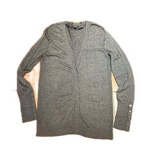 Danier Cardigan V Neck Size M Grey